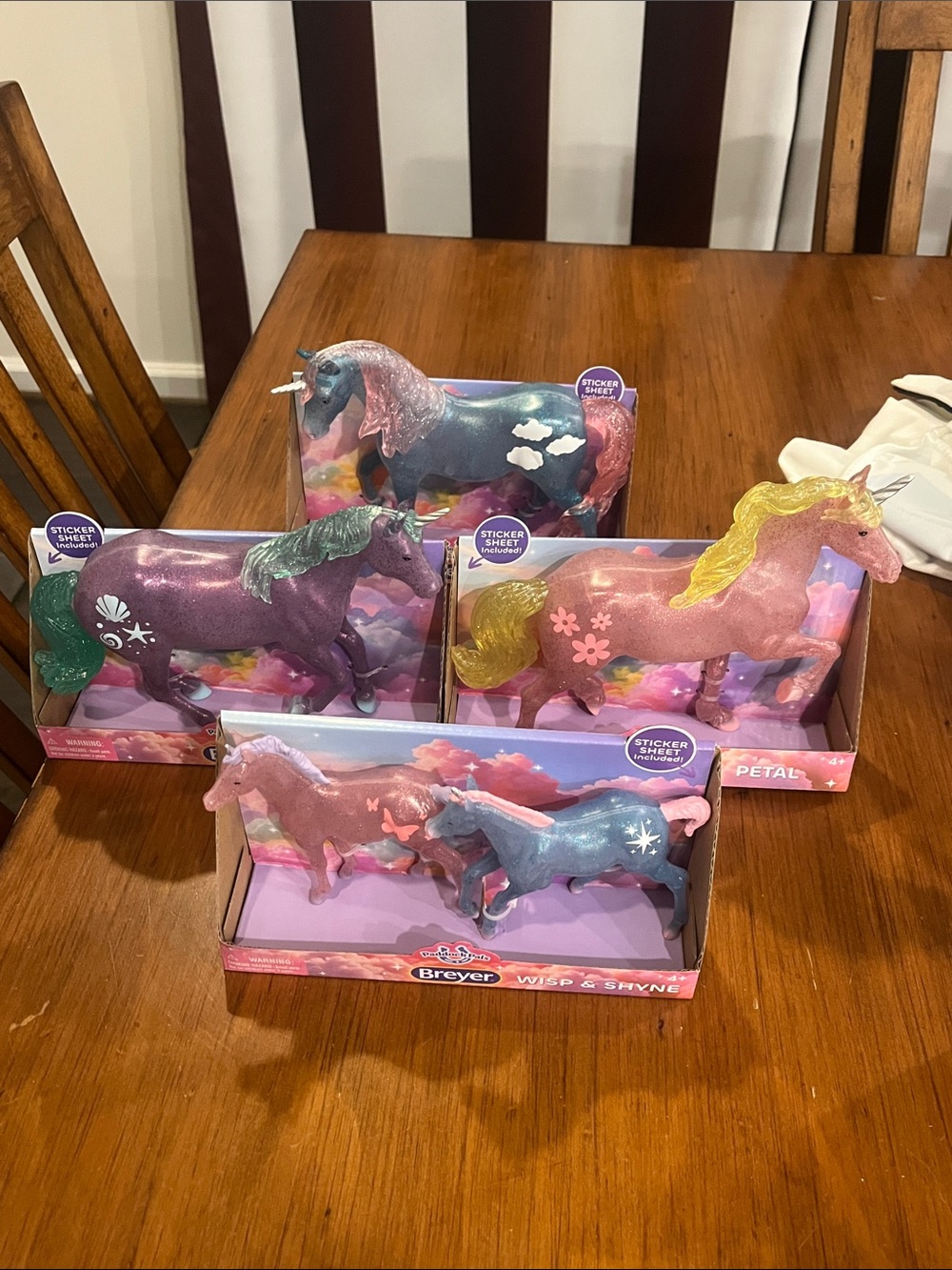 Breyer Paddock Pals Toy Horse Set Petal, Ocean, Skyla, Wisp and Shine new